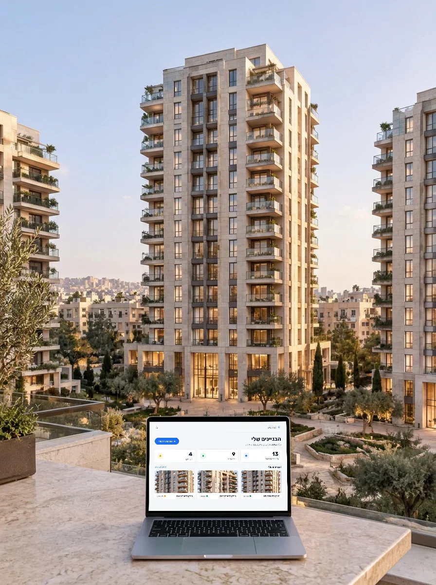 המחשה של הממשק ושל ניהול מסכי ScreenPoint